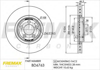 Тормозной диск Premium Black Carbon + FREMAX купить