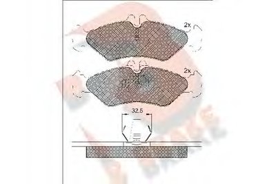 Комплект тормозных колодок, дисковый тормоз R BRAKE купить