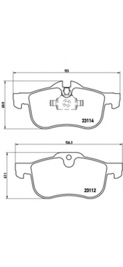 Комплект тормозных колодок, дисковый тормоз BREMBO купить