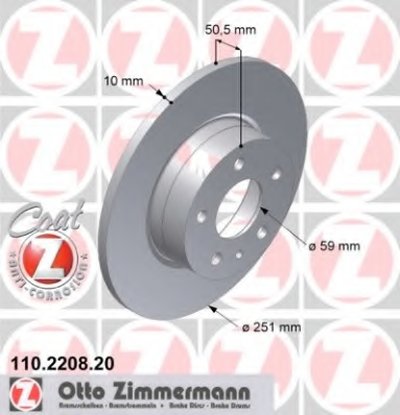 Тормозной диск COAT Z ZIMMERMANN купить