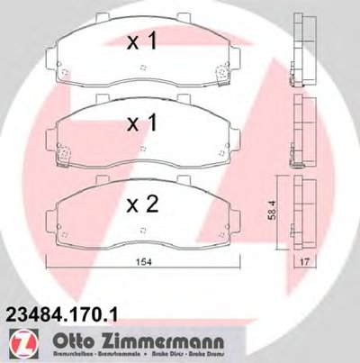 Комплект тормозных колодок, дисковый тормоз ZIMMERMANN купить