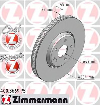 Тормозной диск FORMULA Z BRAKE DISC ZIMMERMANN купить