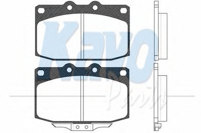 Комплект тормозных колодок, дисковый тормоз MK KASHIYAMA KAVO PARTS купить