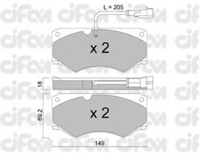 Комплект тормозных колодок, дисковый тормоз CIFAM купить