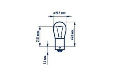 Лампа накаливания, фонарь указателя поворота; Лампа накаливания, фонарь указателя поворота NARVA Придбати