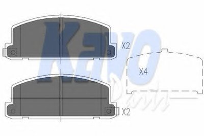 Комплект тормозных колодок, дисковый тормоз KAVO PARTS купить