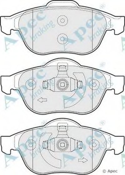 Комплект тормозных колодок, дисковый тормоз APEC braking купить