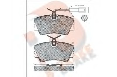 Комплект тормозных колодок, дисковый тормоз R BRAKE купить