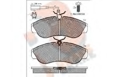 Комплект тормозных колодок, дисковый тормоз R BRAKE купить