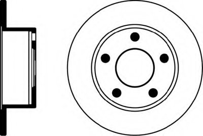 Диск тормозной (задний) Skoda Superb/VW Passat (245x10mm) PRO