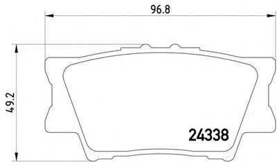 Колодки тормозные (задние) Toyota Camry/Rav4/Lexus ES 06- (Akebono)