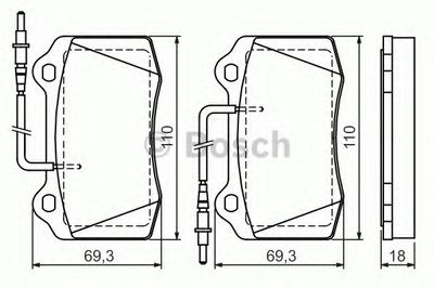 Комплект тормозных колодок, дисковый тормоз BOSCH купить