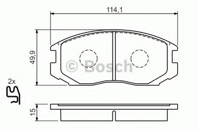 Комплект тормозных колодок, дисковый тормоз BOSCH купить