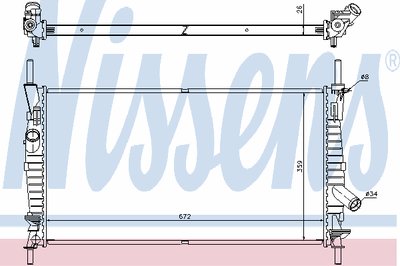 Радиатор, охлаждение двигателя NISSENS Придбати