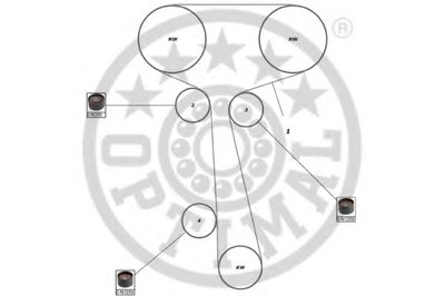 Комплект ремня ГРМ OPTIMAL купить