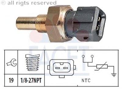 Датчик, температура охлаждающей жидкости; Датчик, температура охлаждающей жидкости; Датчик, температура охлаждающей жидкости FACET купить