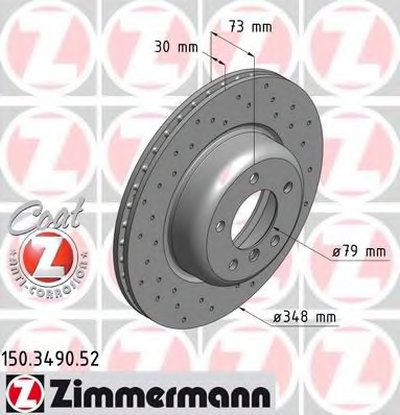 Тормозной диск SPORT BRAKE DISC COAT Z ZIMMERMANN купить