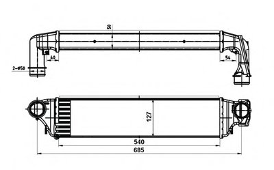 Радиатор интеркулера BMW 3 (E46) 98-07