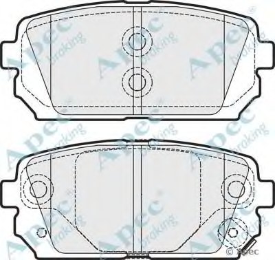 Комплект тормозных колодок, дисковый тормоз APEC braking купить