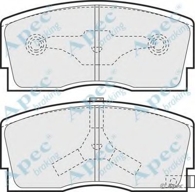 Комплект тормозных колодок, дисковый тормоз APEC braking купить