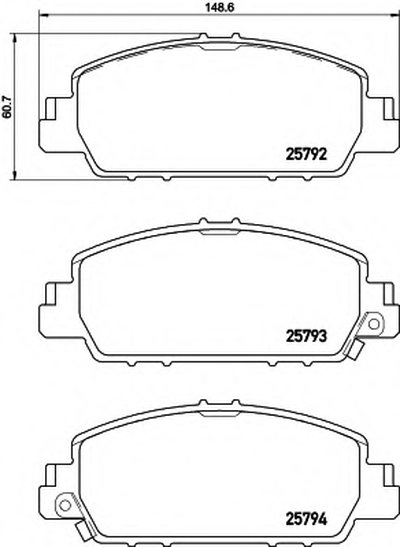 Колодки тормозные (передние) Honda Accord IX/X 12-/HR-V 15- (Akebono)