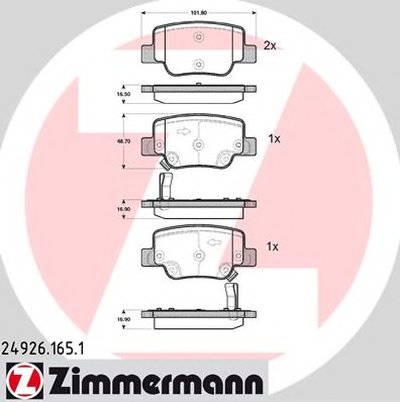 Комплект тормозных колодок, дисковый тормоз ZIMMERMANN купить