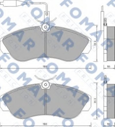 Комплект тормозных колодок, дисковый тормоз FOMAR Friction купить