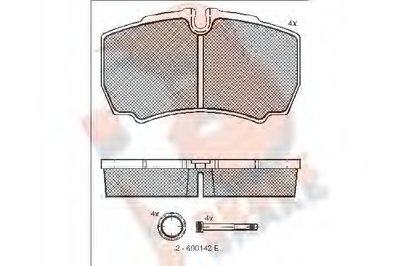 Комплект тормозных колодок, дисковый тормоз R BRAKE купить