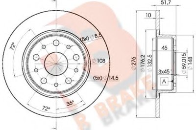 Тормозной диск R BRAKE купить