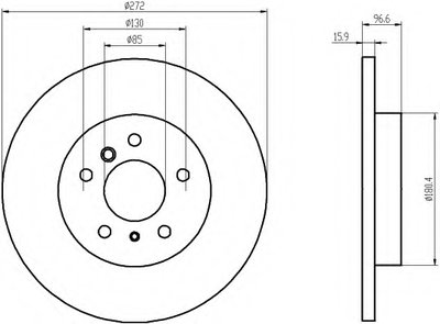 Диск тормозной (задний) MB Sprinter 308-316CDI 96- (272x15.9) PRO