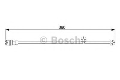 Датчик износа тормозных колодок (передних) (L) Porsche 911 (997) 04-08 (L=355mm)