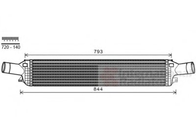 Радиатор интеркулера Audi A4/A5/A6 2.7/3.0TDI/3.2FSI 07-18/Porsche Macan 2.0i/3.0D 14-