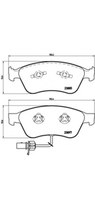 Комплект тормозных колодок, дисковый тормоз BREMBO купить