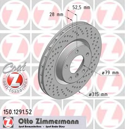 Тормозной диск SPORT BRAKE DISC COAT Z ZIMMERMANN купить