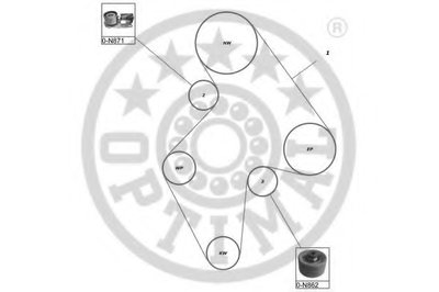 Комплект ремня ГРМ OPTIMAL купить