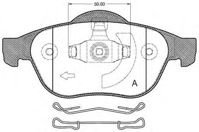 Комплект тормозных колодок, дисковый тормоз ADVANCE OPEN PARTS купить