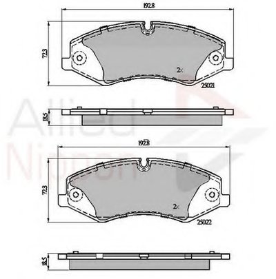 Комплект тормозных колодок, дисковый тормоз ANL Braking COMLINE купить