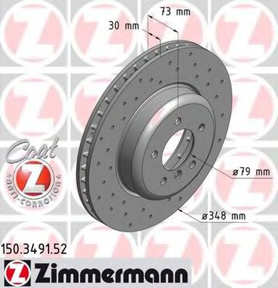 Тормозной диск SPORT BRAKE DISC COAT Z ZIMMERMANN купить