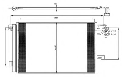 Радиатор кондиционера VW T5 2.0TDI 09-15