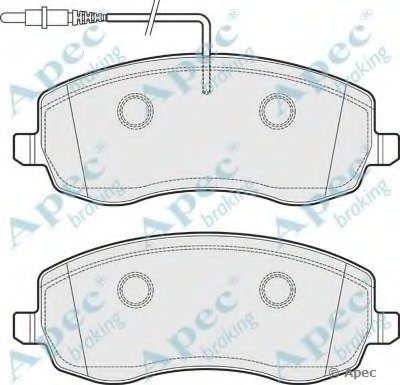 Комплект тормозных колодок, дисковый тормоз APEC braking купить