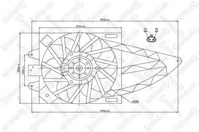 Вентилятор, охлаждение двигателя STELLOX купить