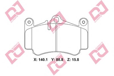 Комплект тормозных колодок, дисковый тормоз DJ PARTS купить