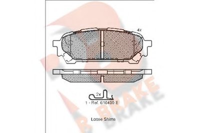 Комплект тормозных колодок, дисковый тормоз R BRAKE купить