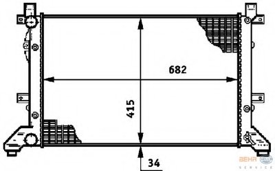 Радиатор, охлаждение двигателя BEHR HELLA SERVICE HELLA купить