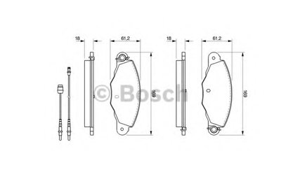 Комплект тормозных колодок, дисковый тормоз BOSCH купить