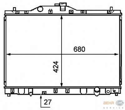 Радиатор, охлаждение двигателя BEHR-HELLA купить