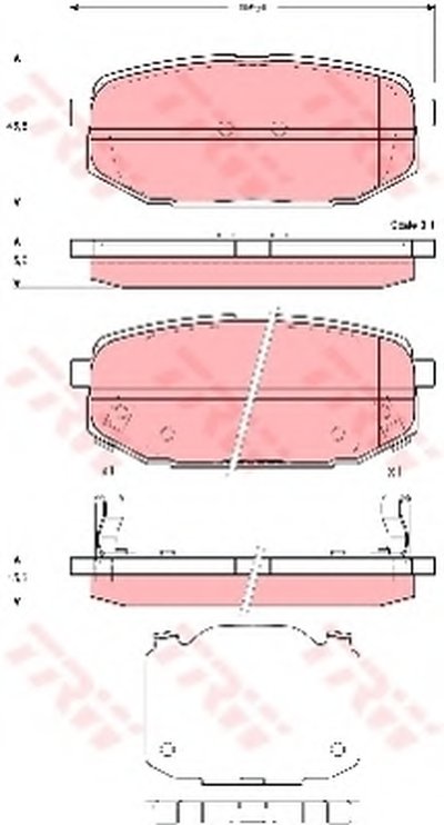 Комплект тормозных колодок, дисковый тормоз TRW купить