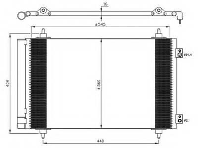 Радиатор кондиционера Fiat Scudo 1.6D/2.0D 07-