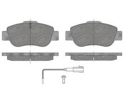 Комплект тормозных колодок, дисковый тормоз SCT Germany купить