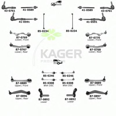 Подвеска колеса KAGER купить
